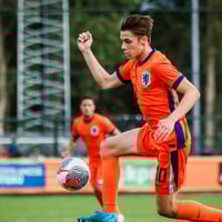 Jim Koller in actie voor Oranje O19