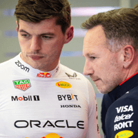 Max Verstappen en Christian Horner