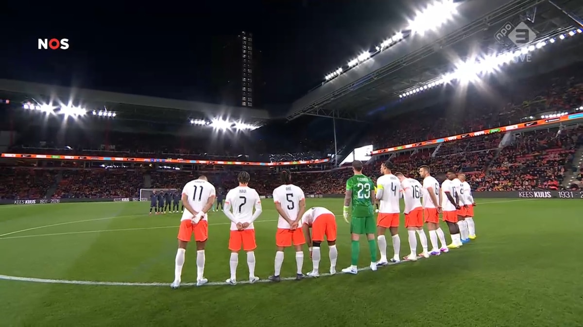 Nederland - Ecuador vlak voor de aftrap