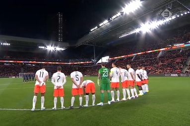 Nederland - Ecuador vlak voor de aftrap
