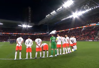 Nederland - Ecuador vlak voor de aftrap