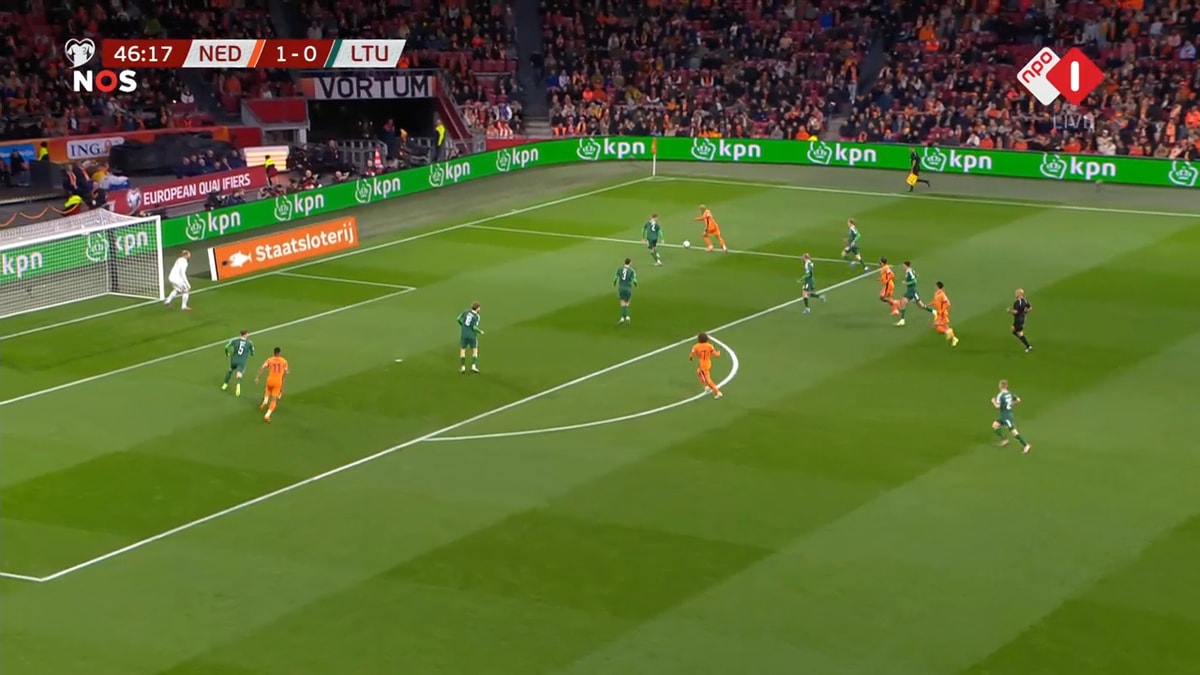 Wedstrijdbeeld Nederland - Litouwen