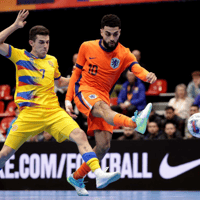 Mohamed Chih in actie voor Oranje futsal