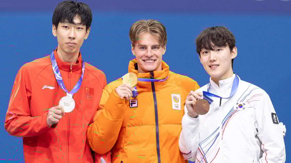 Jens van 't Wout viert zijn gouden medaille