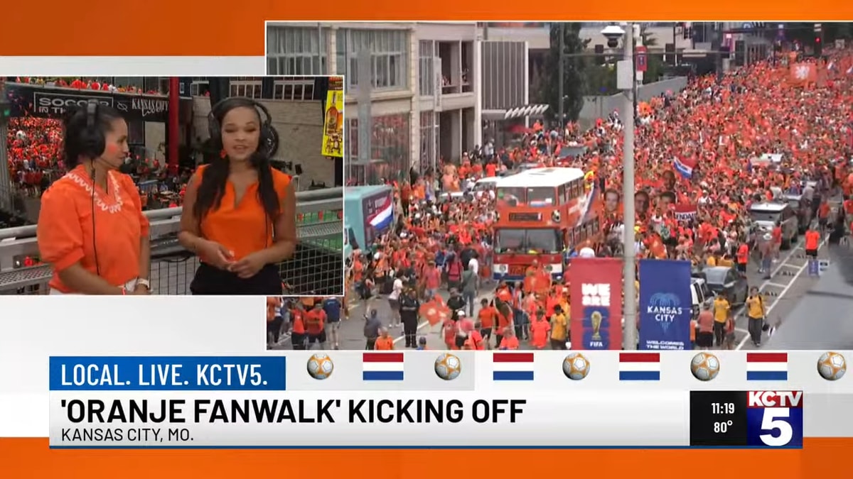 De Oranje Fanwalk in Kansas City