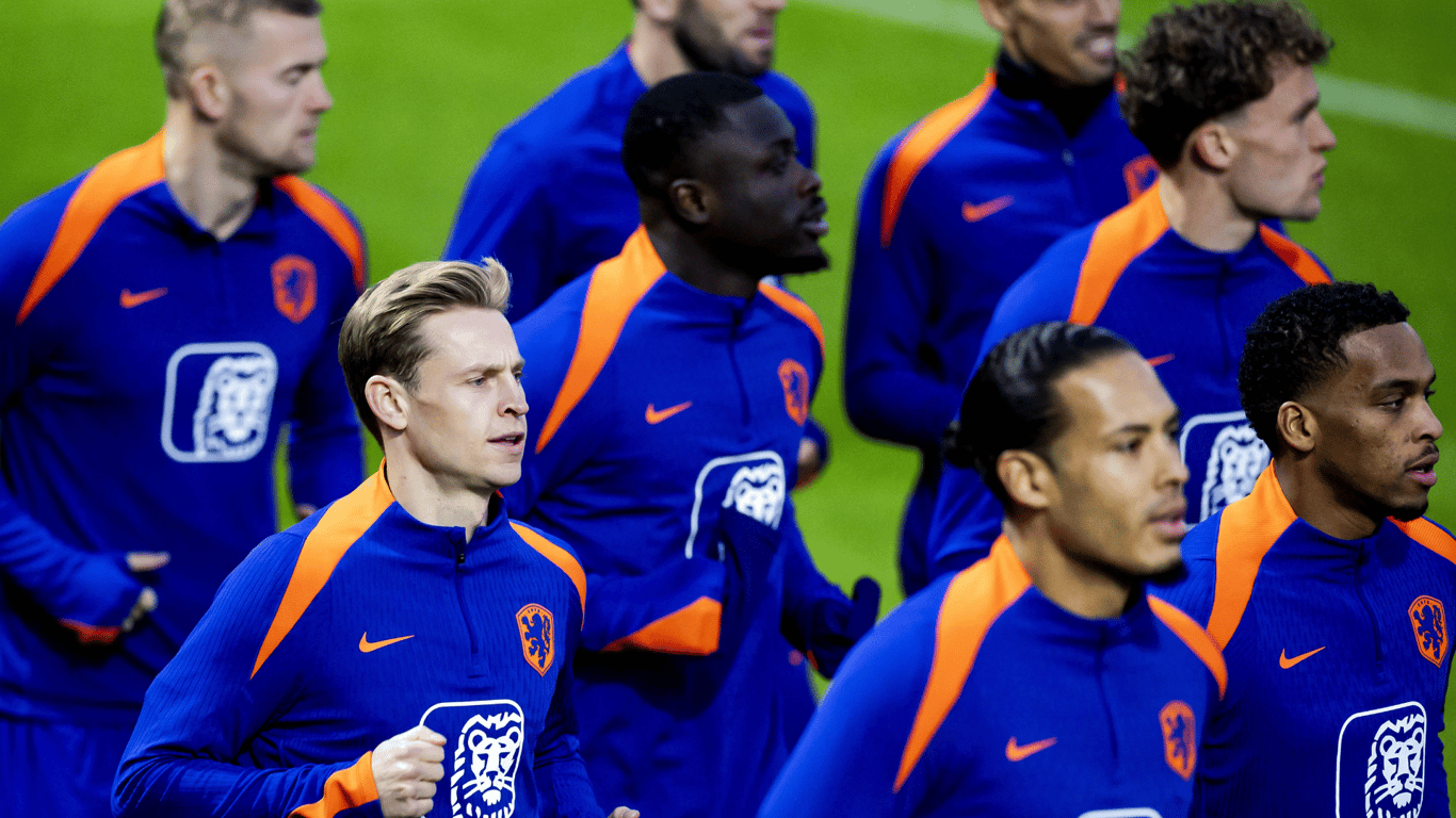 Oranje tijdens de training op de KNVB campus