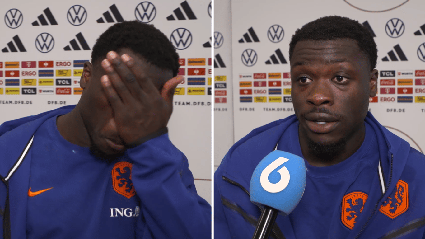 Brian Brobbey betreurt de 1-0 nederlaag van Nederland tegen Duitsland.