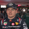 Max Verstappen voor de camera van Viaplay