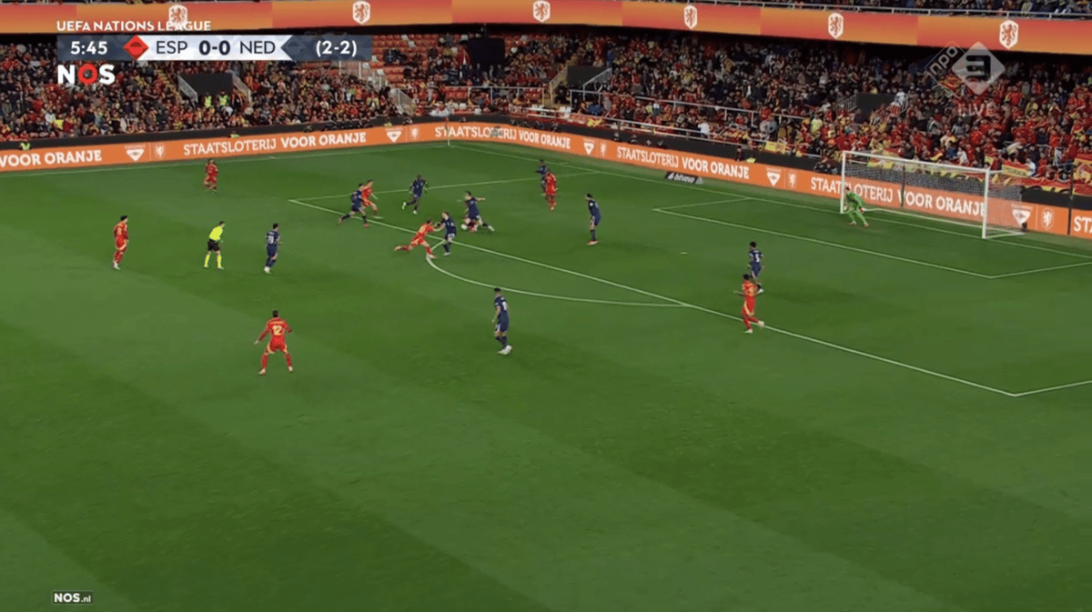 Het penaltymoment van Spanje