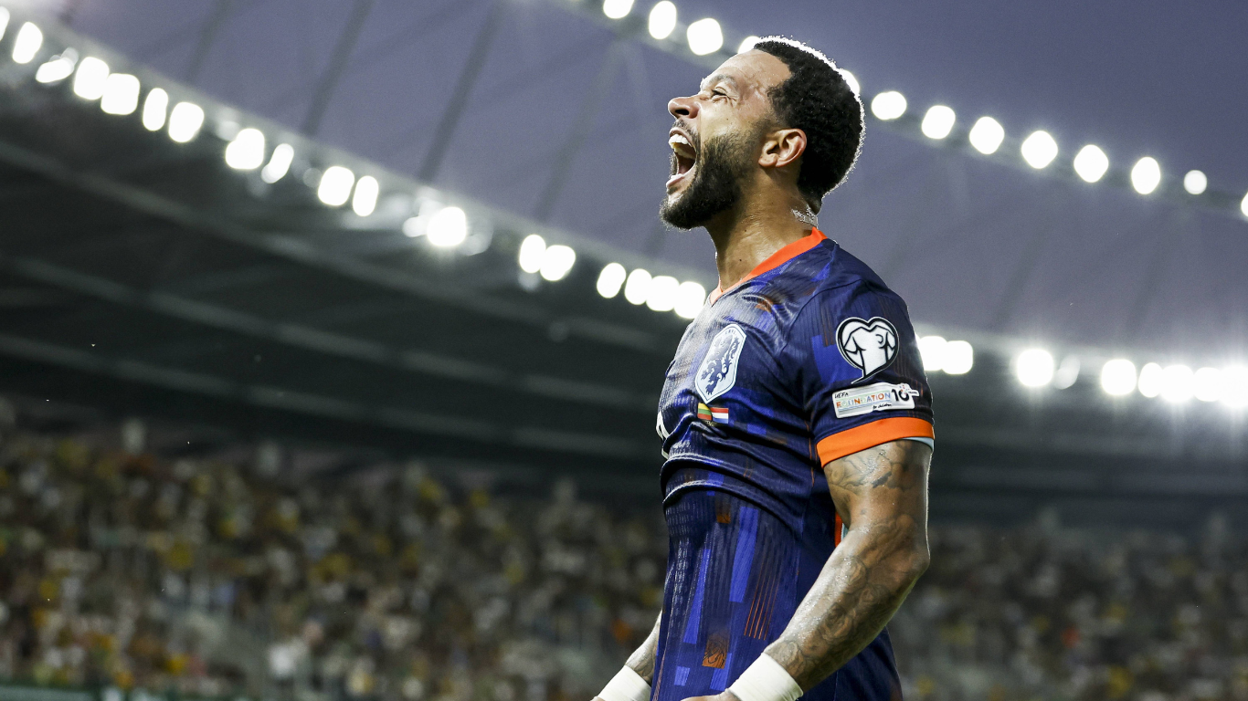 Memphis Depay bij het Nederlands elftal