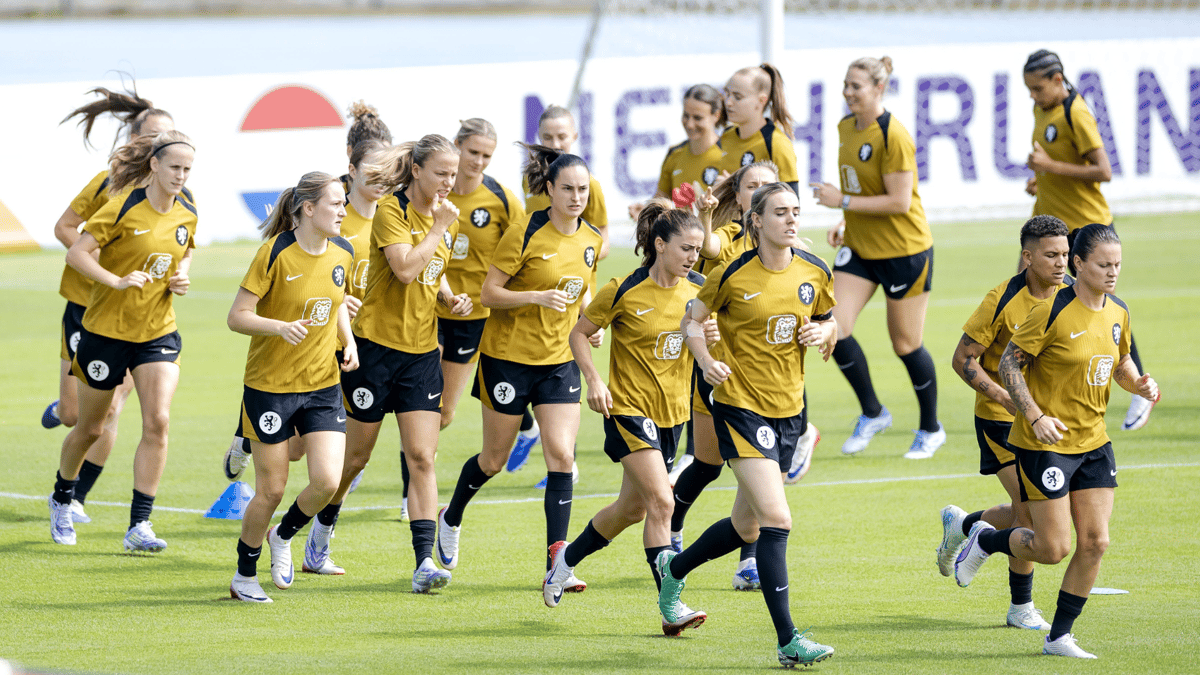 De training van de Oranje Leeuwinnen