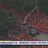 De Oranje Fanwalk voorafgaand aan Nederland - Zweden