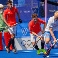 De Nederlandse hockeyers tijdens de Olympische Spelen in Parijs