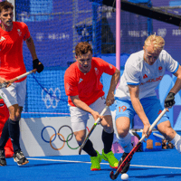 De Nederlandse hockeyers tijdens de Olympische Spelen in Parijs