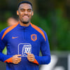 Ryan Gravenberch op het trainingsveld bij het Nederlands elftal