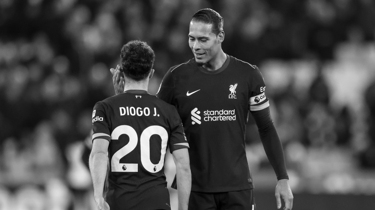 Virgil van Dijk met Diogo Jota