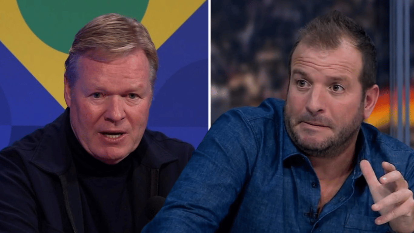 Ronald Koeman en Rafael van der Vaart na Duitsland - Nederland (1-0)