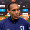 Virgil van Dijk voor de camera van de NOS