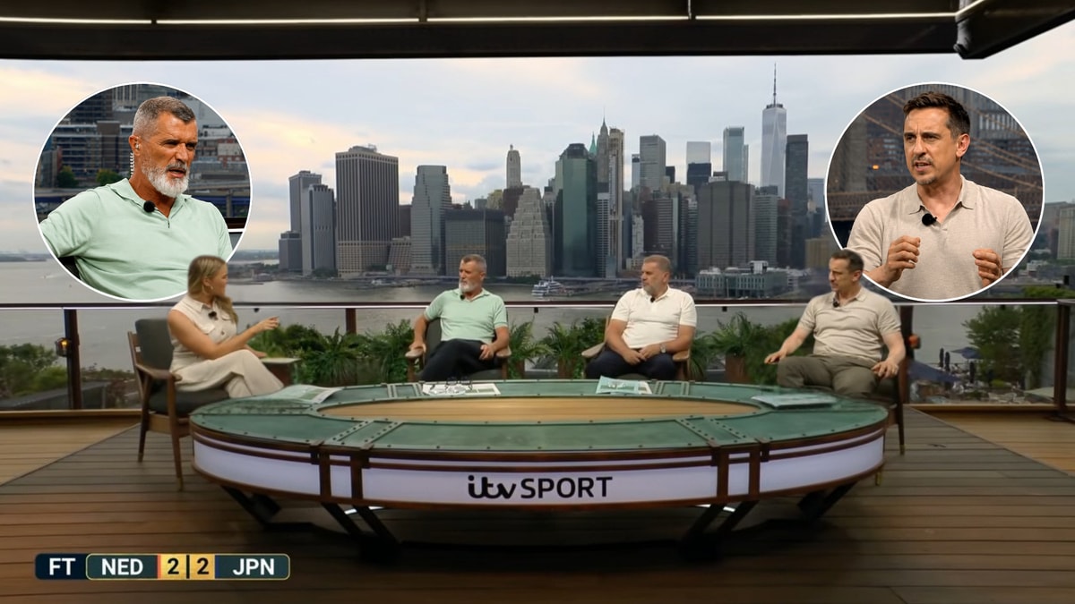Roy Keane en Gary Neville keken hun ogen uit bij Nederland - Japan