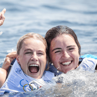 Odile van Aanholt, Annette Duetz, zeilen, 49erFX, Olympische Spelen, goud, Parijs 2024