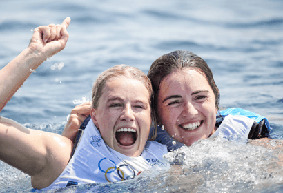 Odile van Aanholt, Annette Duetz, zeilen, 49erFX, Olympische Spelen, goud, Parijs 2024
