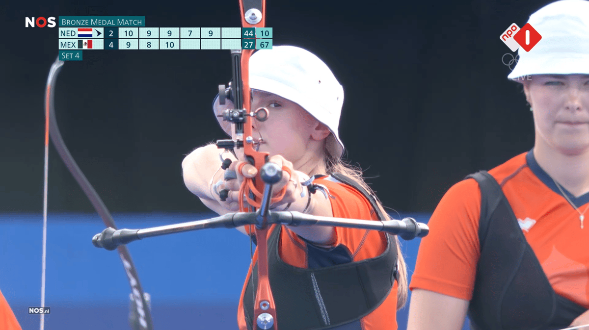 Laura van der Winkel, Gaby Schloesser, Quinty Roeffen, Handboogschutters, TeamNL, Olympische Spelen, Parijs 2024