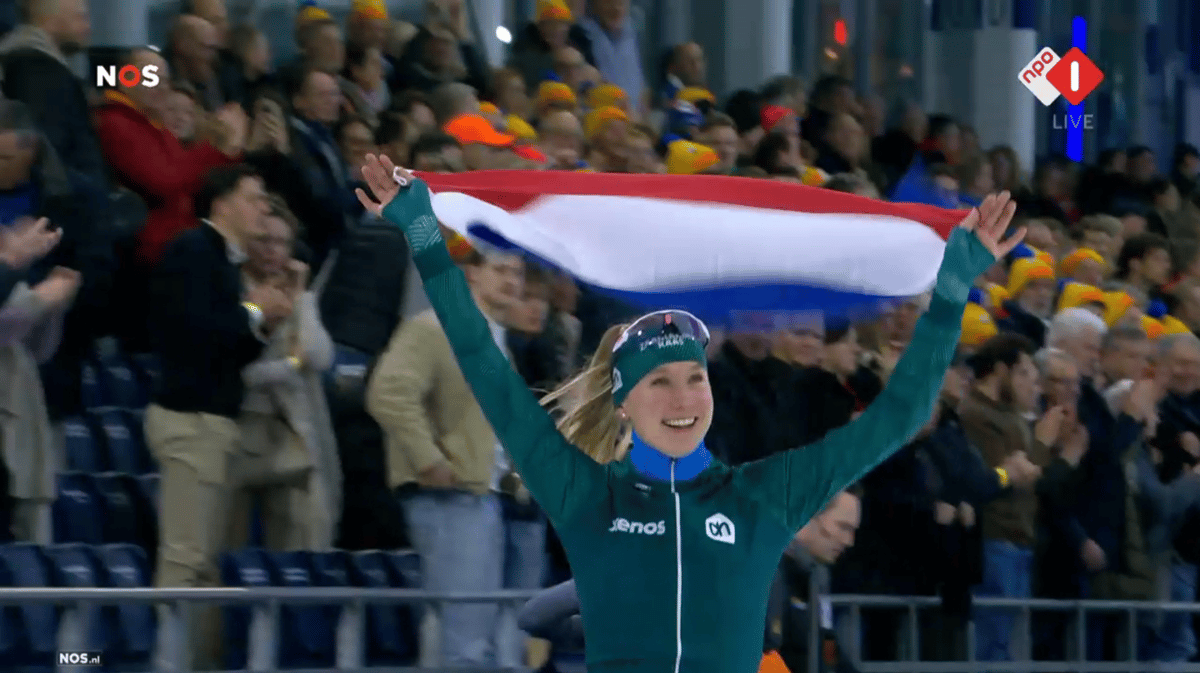 Merel Conijn pakt goud tijdens de NK afstanden