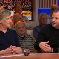 Wim Kieft en Rafael van der Vaart bij Studio Voetbal