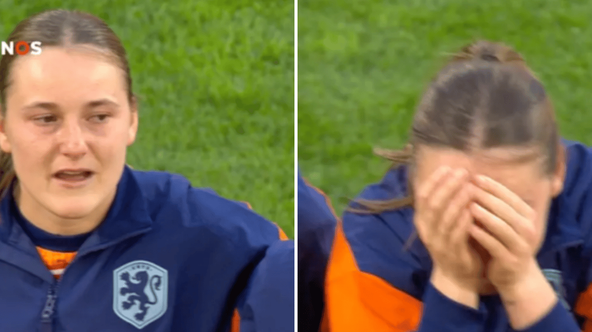 Wieke Kaptein geëmotioneerd bij de Oranje Leeuwinnen