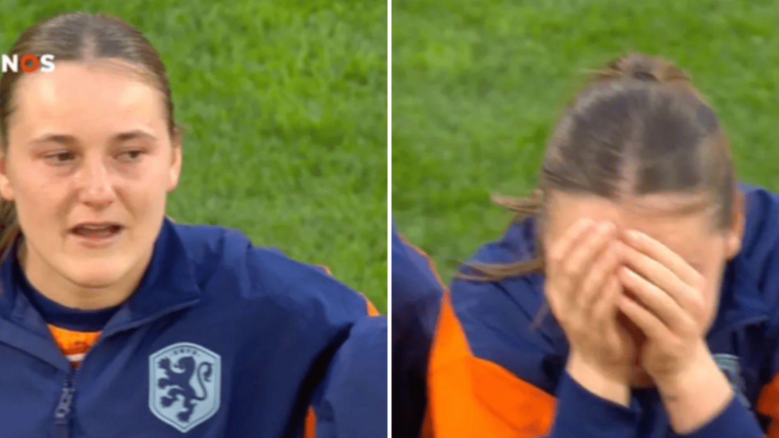 Wieke Kaptein geëmotioneerd bij de Oranje Leeuwinnen