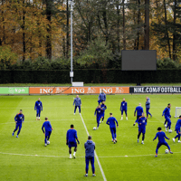 Het Nederlands elftal traint op de KNVB Campus in Zeist
