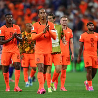 Virgil van Dijk, Denzel Dumfries, Teun Koopmeiners, Memphis Depay en Maarten De Roon