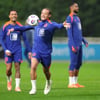 Het Nederlands elftal tijdens de training op de KNVB Campus in Zeist