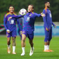 Het Nederlands elftal tijdens de training op de KNVB Campus in Zeist