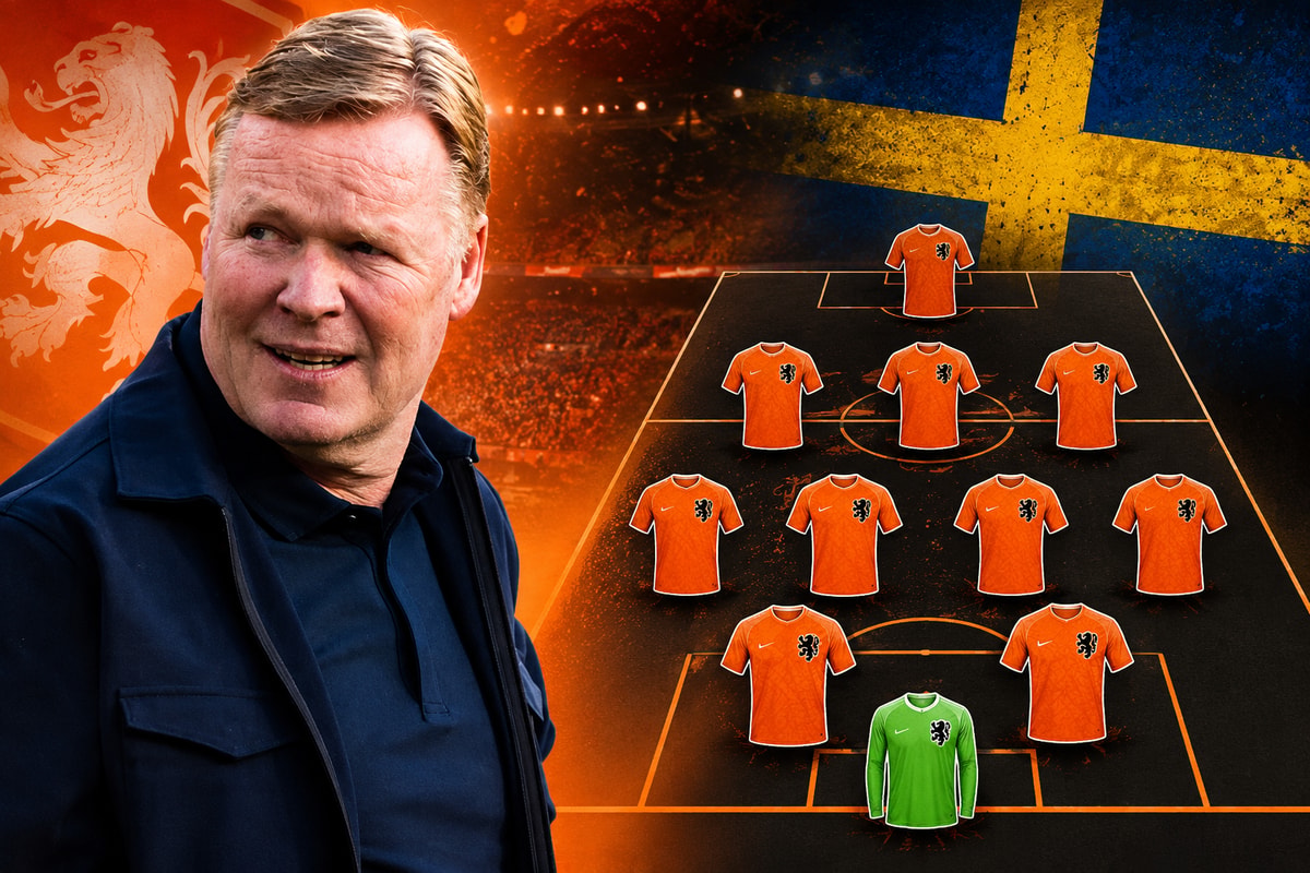 Opstelling Nederland - Zweden