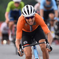 Bauke Mollema in actie 