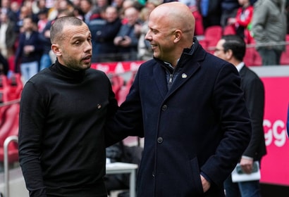 Arne Slot en John Heitinga 