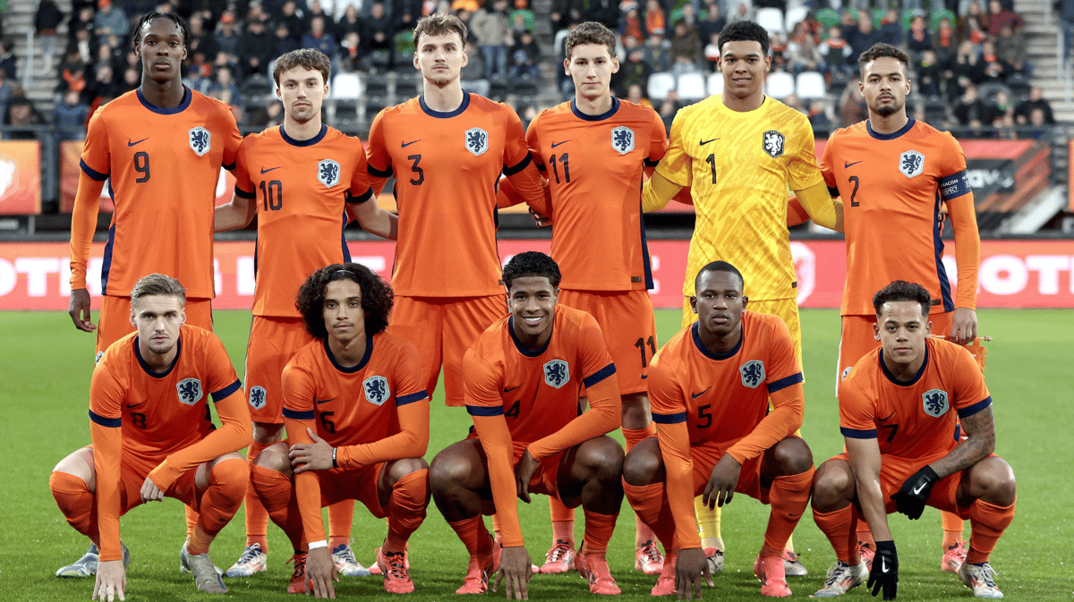 De opstelling van Jong Oranje tegen Jong Zweden (3-0 winst)