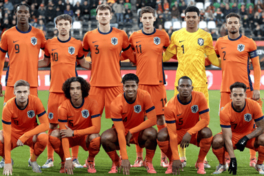 De opstelling van Jong Oranje tegen Jong Zweden (3-0 winst)