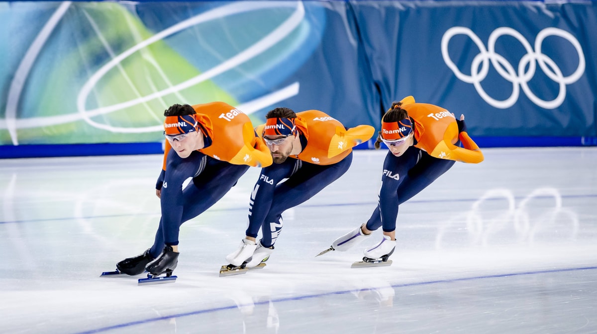 TeamNL traint tijdens de Olympische Winterspelen