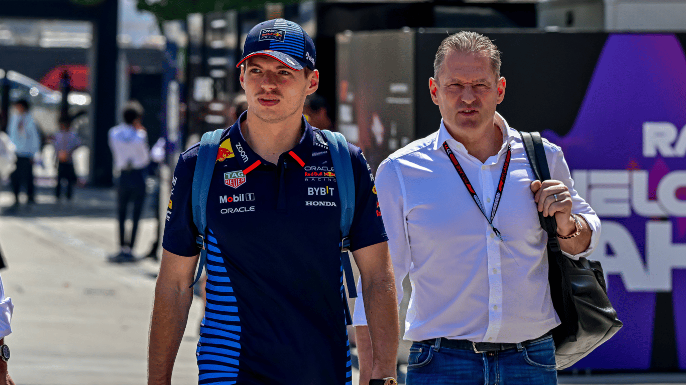 Max Verstappen met zijn vader Jos Verstappen