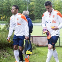 Memphis Depay en Robin van Persie bij het Nederlands elftal