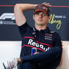 Max Verstappen tijdens de persconferentie in Oostenrijk