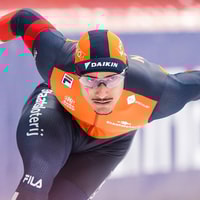 Sebas Diniz in actie op de 500 meter