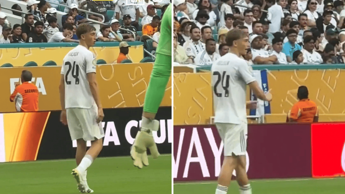 Dean Huijsen spuugt richting Francisco Conceicão