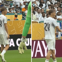 Dean Huijsen spuugt richting Francisco Conceicão