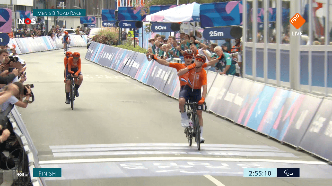 Tristan Bangma, Patrick Bos, Vincent ter Schure, Timo Fransen, Harrie Lavreysen, wielrennen, goud, zilver, TeamNL, Paralympische Spelen