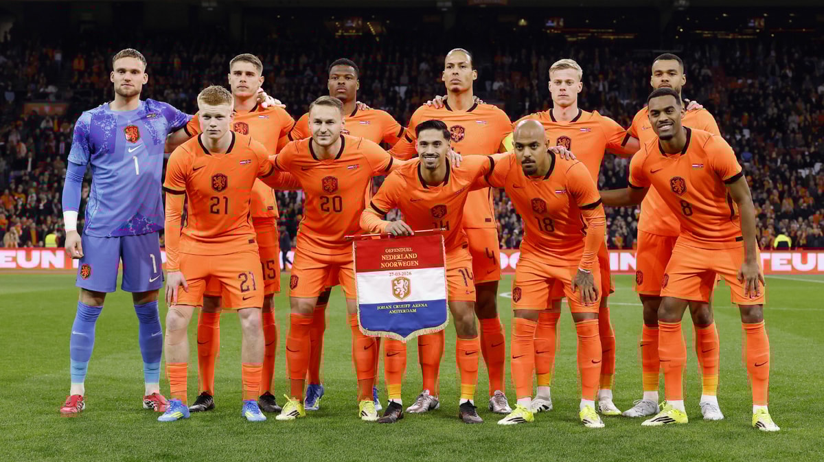De opstelling van het Nederlands elftal tegen Noorwegen