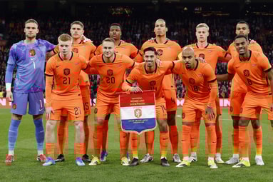 De opstelling van het Nederlands elftal tegen Noorwegen