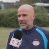 Peter Bosz voor de camera van ESPN